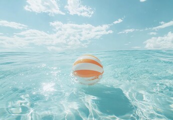Obraz premium beach ball in water