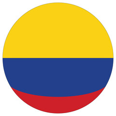 Geometric shape of Colombia flag and in sphere shape. Concept of statehood