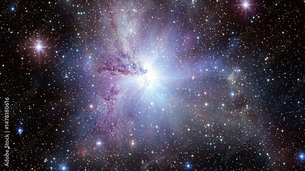 Poster cosmic nebulae display of deep space colors.