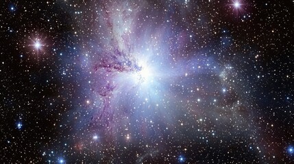 Fototapeta premium Cosmic nebulae display of deep space colors.