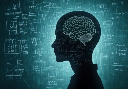 human head with brain