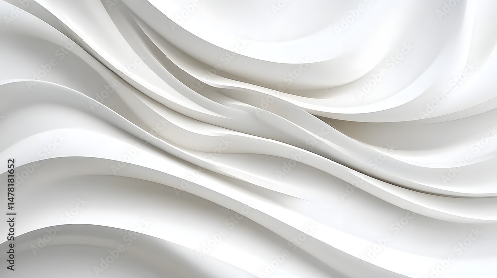 Poster stylish and modern minimalist seamless white wave texture pattern background with monochromatic colo