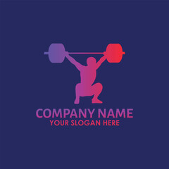 fitness gym logo design vector