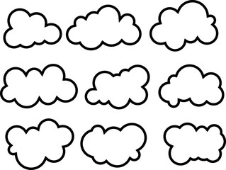 Simple Cloud Icon in Clean Line Style – Sky, Weather, and Cloud Computing