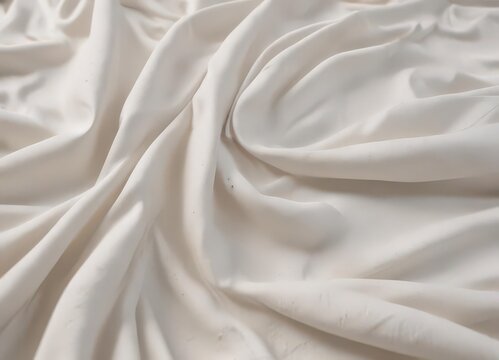 Creamy white textile, delicate wrinkles, faded elegance , white, vintage background, fabric