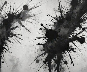 Abstract ink splatters, distressed grunge texture,  dark,  weathered,  rough
