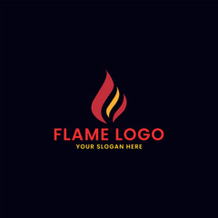 Obraz premium fire flame logo design vector