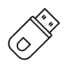 USB flash drive in minimalist design with a sleek outline  