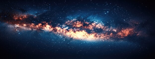 Fototapeta premium Cosmic tapestry of glowing nebulae