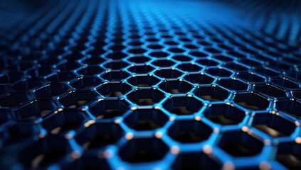 Obraz premium Microscopic Hexagonal Structure: A Deep Dive into Nanomaterials