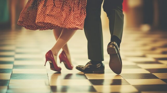 Vintage Dance Floor Romance: A Timeless Waltz