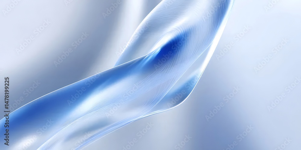 Poster swirling blue water with clear liquid in abstract motion design smooth texture and flowing pattern o