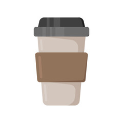 Coffee in a paper cup.