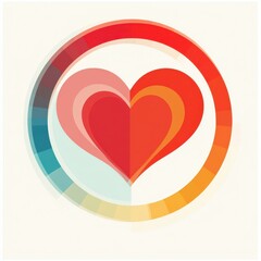Emotional Connection: Love Cycle Diagram with Three Steps in a Heart-Shaped Circle for Valentine's Day Presentation