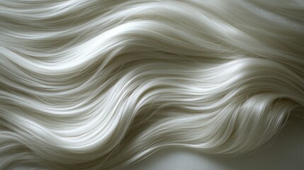 Obraz premium White hair flowing in waves