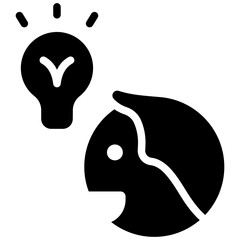 Obraz premium knowledge solid icon