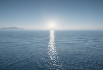 Fototapeta premium Subtle light blue gradient, mimicking a tranquil ocean surface, blue, tide, illustration