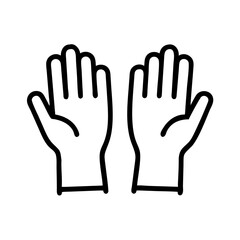 medical gloves, essential and protective, representing hygiene and safety on a white background