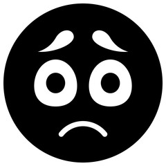 Fototapeta premium sad solid icon