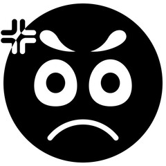 angry solid icon