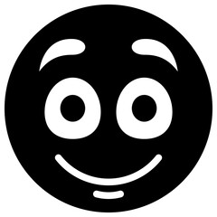 Fototapeta premium smile solid icon