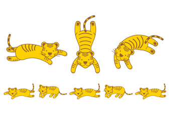 可愛い虎のイラスト