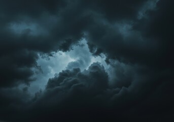 Obraz premium Dramatic sky depicting impending weather and atmospheric turbulence with dark clouds