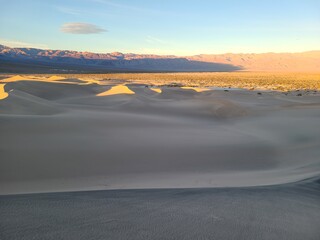 Morning light in the desert at Death Valley, California
