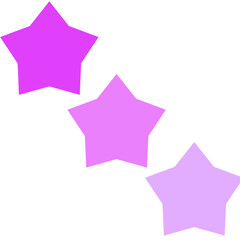 pink star on white background