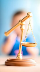 Golden scale of justice, symbolizing balance and fairness