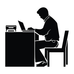 IT Professional Black Silhouette