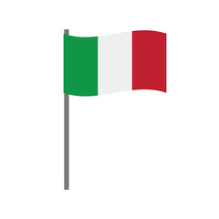 Vector flat Italian flag isolated on white background
