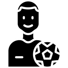 soccer player solid icon