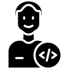 programmer solid icon