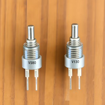 Two variable resistors or potentiometers / potmeter
