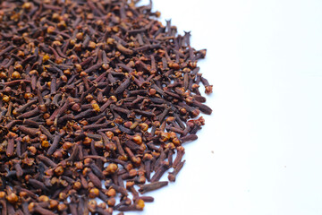 A spice of dried cloves, herbal medicine plant