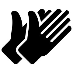 gloves solid icon