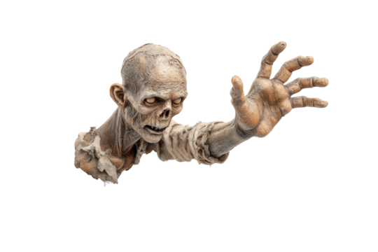PNG Creepy zombie reaching out with decaying hand