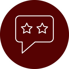 Review Vector Line Brown Circle Icon Design