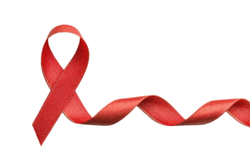 PNG Red awareness ribbon on black background symbolizing support and solidarity