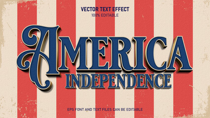 America retro text effect