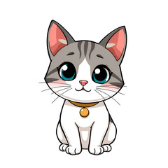 Fototapeta premium Cartoon Cat. PNG.