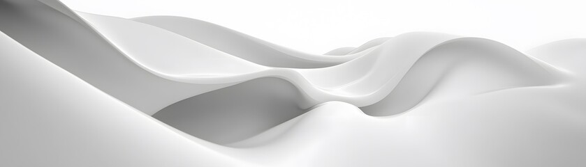 Abstract monochrome flowing forms