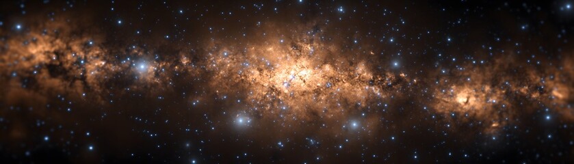 A vast expanse of space, filled with stars and nebulae.