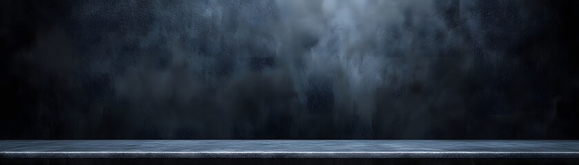 Dark, smoky backdrop with a flat surface.