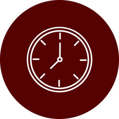 Alarm  Vector Line Brown Circle Icon Design