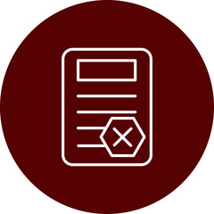 Rejection  Vector Line Brown Circle Icon Design