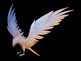 Fototapeta premium Eagle Sculpture Art Wings Feathers Wildlife Nature Abstract Symmetry Elegance Aviation Minimalist Design Surrealism Minimalism Display Naturalistic Perspective Artistic Illusion Ornithology