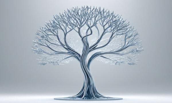A tall tree covered in heavy snow