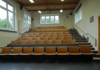 Auditorium interior with rows of seats
